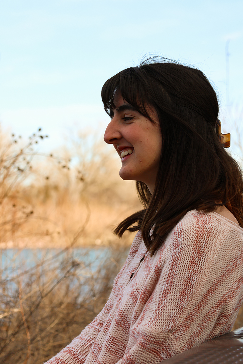 Eve Healey smiles for a portrait.